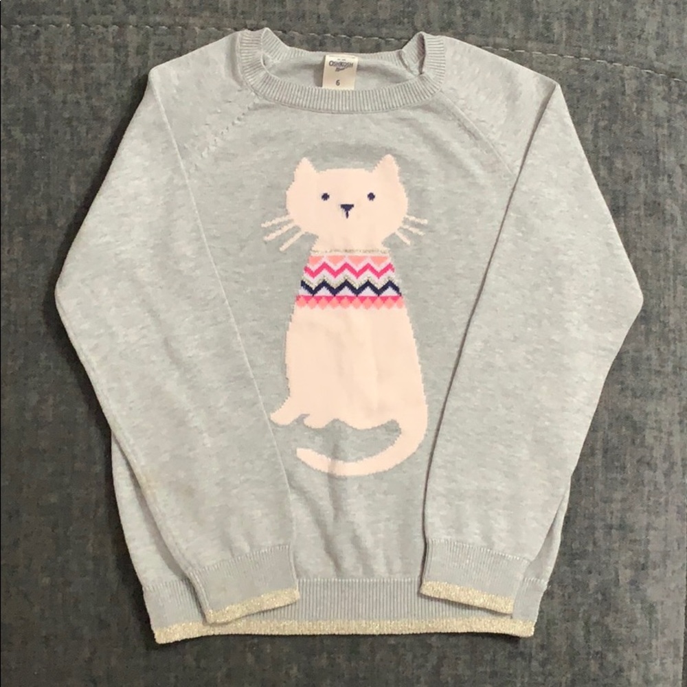 (3 for 30) Osh Kosh Bgosh kitty sweater sz 6